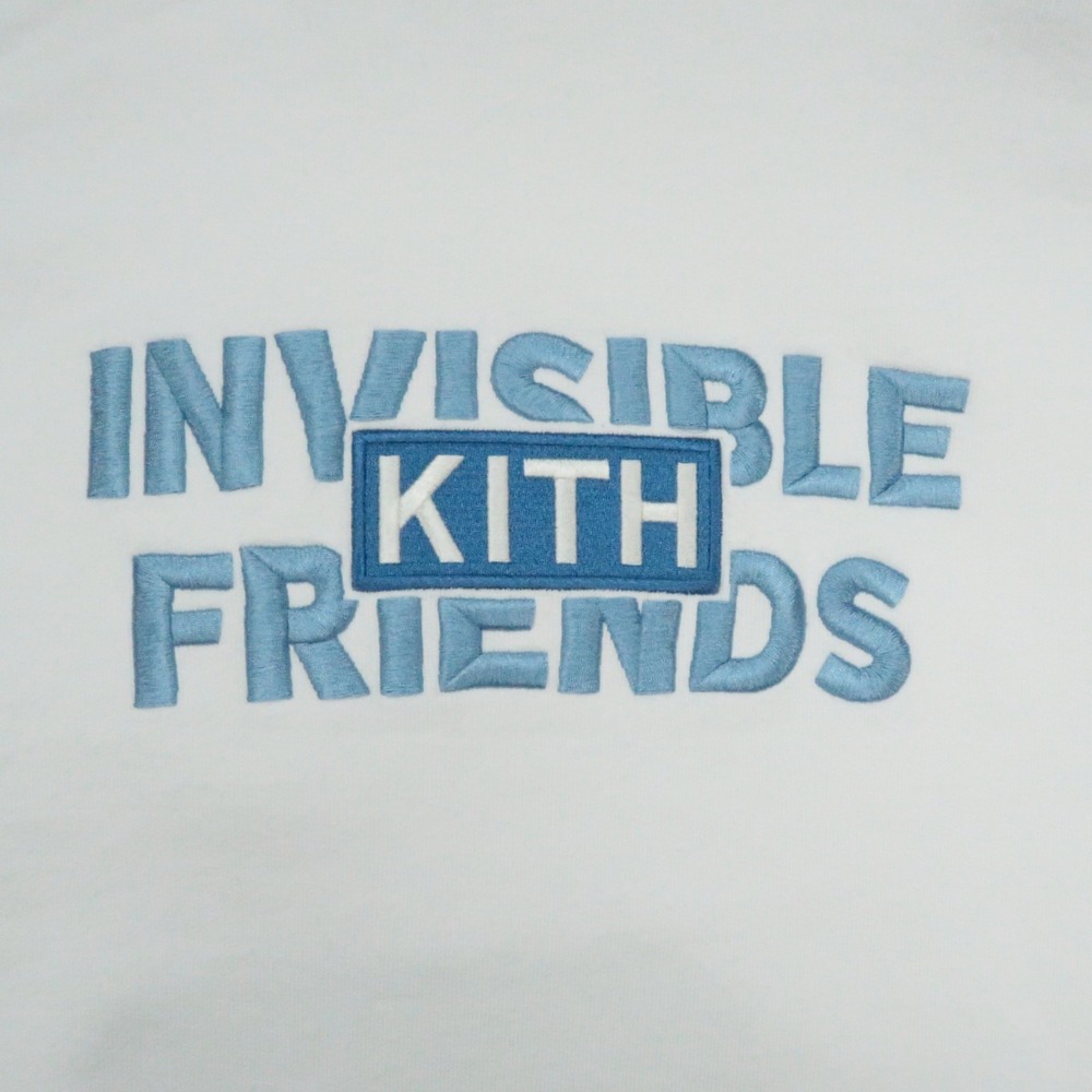 Kith Hoodie Mens XXL White Invisible Friends Graphic Pullover Hooded Heavyweight - Picture 3 of 11